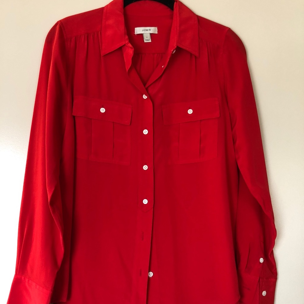 100% silk J crew blouse